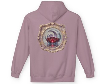 Cancer Zodiac Hoodie | Cosmic Astrology Crab Graphic Sweatshirt | Mystic Celestial Heart Pullover