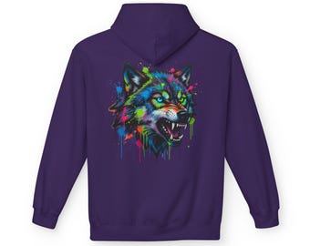 Wolf Graffiti Drip Art Hoodie