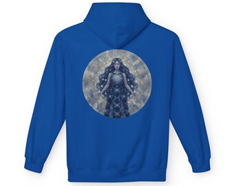 Virgo Zodiac Hoodie | Cosmic Astrology Maiden Graphic Sweatshirt | Mystic Celestial Horoscope Pullover