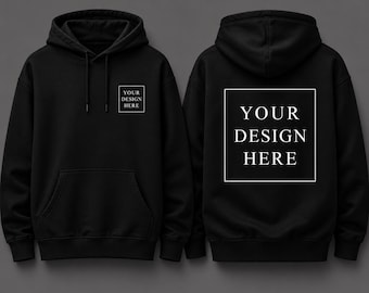 Personalisierter Logo Hoodie | Benutzerdefinierte Firma Bekleidung | Kleine Unternehmen Merch | Design vorne und hinten