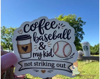 Coffee, baseball & kid not striking out