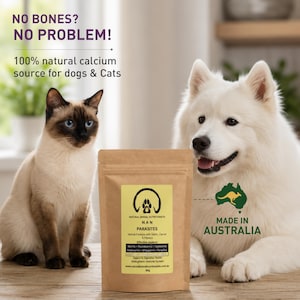 Calcium Powder – Natural eggshell Calcium Supplement for Dogs, Cats - For Raw fed pets and homemade diets