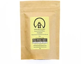 N.A.N Eggshell Powder – Natural Calcium Supplement for Dogs & Cats | Bone and Joint Support | Highly Bioavailable Calcium Source