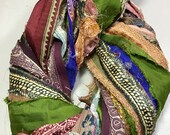 Border 449 Sari Ribbon Embroidered Tassel Boho Junk Journal Fiber Beads Dreamcatcher Jewelry Free Shipping Weave