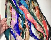 Border 446 Sari Ribbon Embroidered Tassel Boho Junk Journal Fiber Beads Dreamcatcher Jewelry Free Shipping Weave
