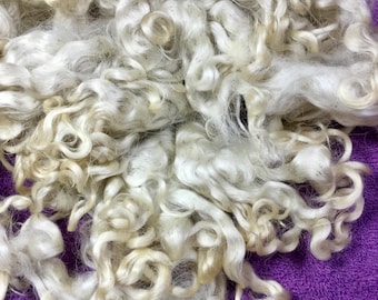 1 oz Lincoln Wool Locks Animal Sanctuary White Natural Doll Hair Fairy Troll Elf Hair Free Combined Ship Spinning Craft Fiber Supply