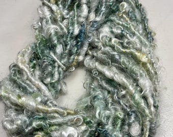Soft Mohair 27 yd Skein 2.2 oz  Lock Spun Weave Addition Junk Journal Dreamcatcher Fiber Art Felt  Supply