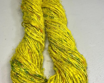 Banana Fiber 754 Yellow Yarn Tassel Fiber Bead Boho Junk Journal Dreamcatcher Macrame Fiber Art Weave Gift Wrap Scrapbook Crochet Felting