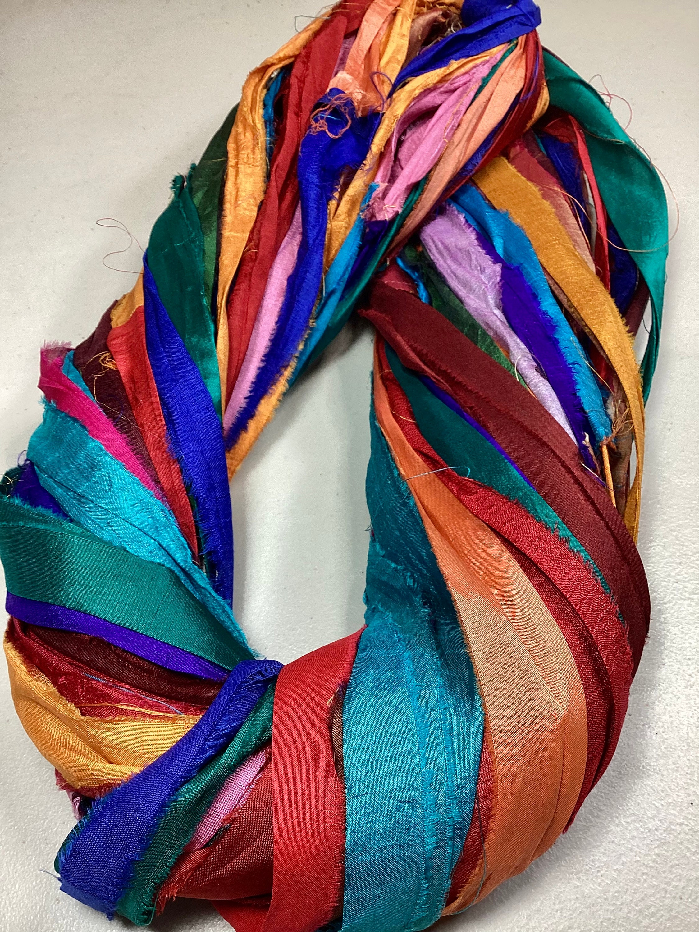Turkish Delite Silky Ribbon Yarn - Quiet Mosaic