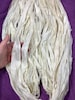 10 yd Recycled Sari Silk Ribbon Off White Tassel Boho Junk Journal Dreamcatcher Costume Jewelry Fair Trade Fiber Art Supply 