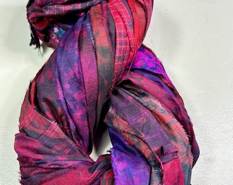 Tie Dye 125 Sari Ribbon Holiday Colors Tassel Boho Junk Journal Fiber Beads Garland Prayer Flags Dreamcatcher Jewelry Weave