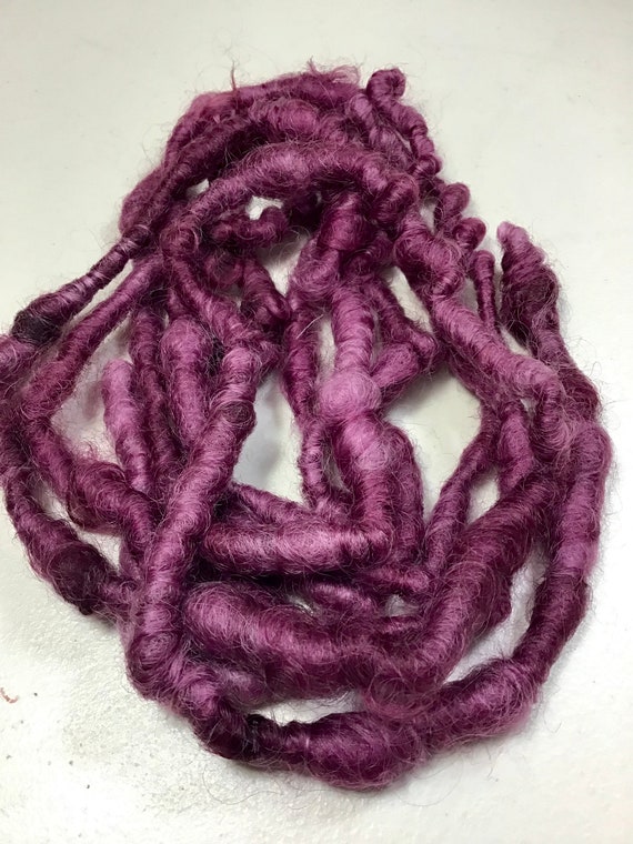10 Ft Art Yarn Remnant Animal Sanctuary Eggplant Purple Soft Etsy