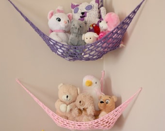 2Pcs Toy Storage Net Hammock Organizer, BetterJonny Soft Toy Net Storage Hammock For Stuffed