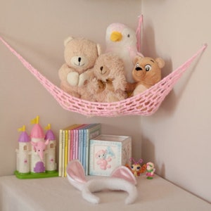 Stuffed Animal Hammocks Your Choice of Size and Color Lovey Corral Toy Nets Made to Order image 3