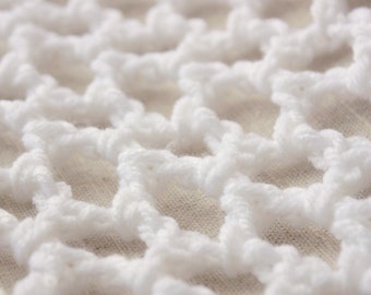 Large White "Lovey Corral" - Crochet Toy Hammock - Stuffed Animal Organizer