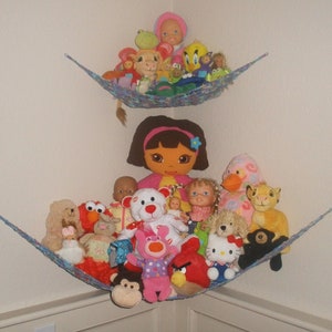 Stuffed Animal Hammocks Your Choice of Size and Color Lovey Corral Toy Nets Made to Order image 2