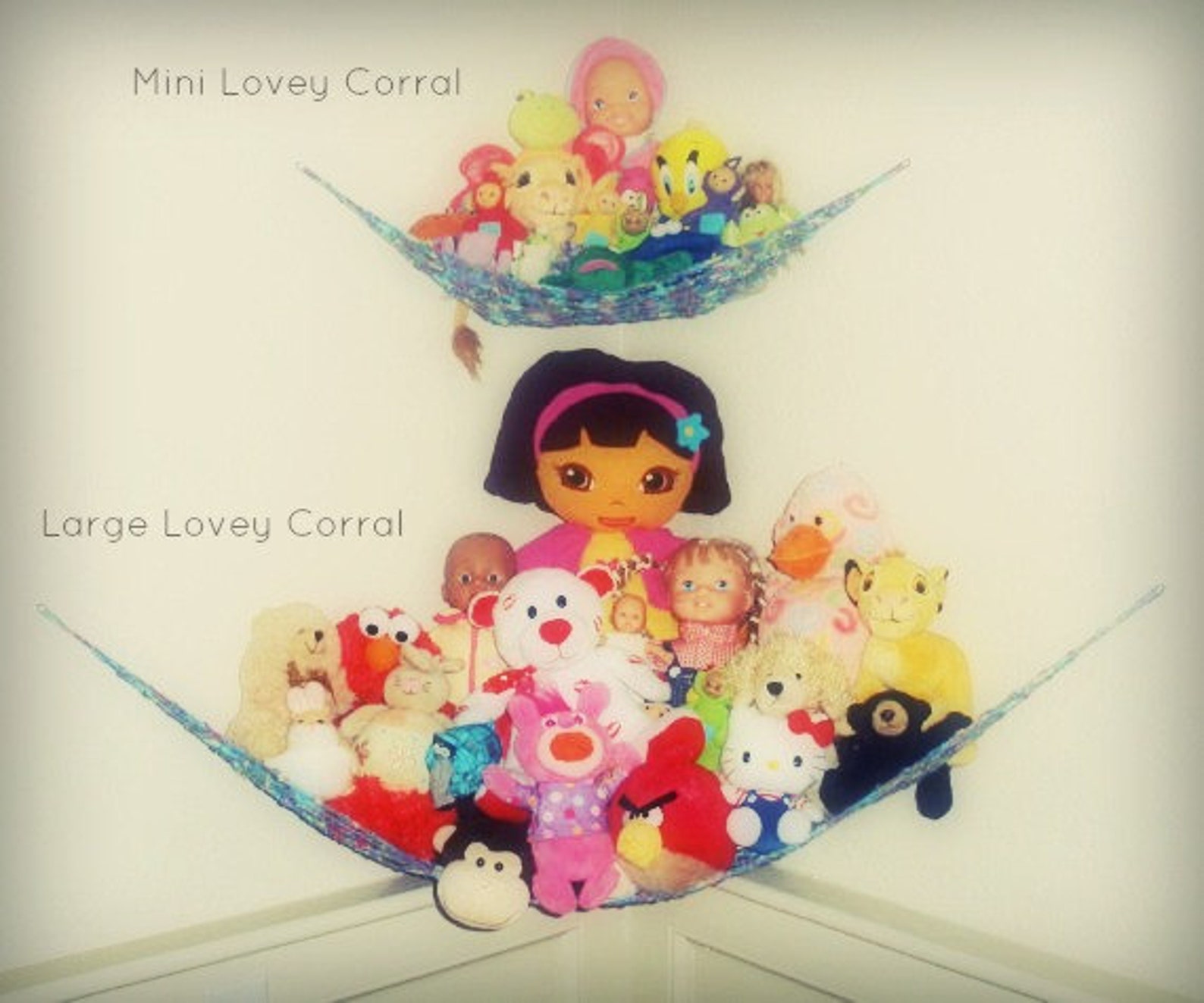 Toy Storage Nets Set of TWO lovey Corrals in Etsy