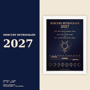 Mercury Retrograde Calendar Download - Etsy
