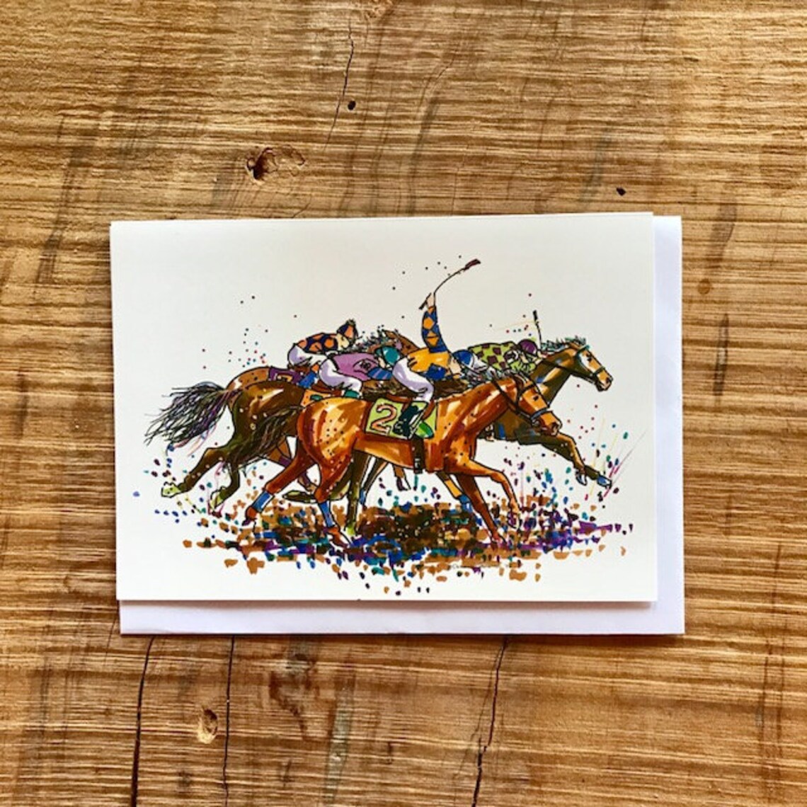Set of 20 Horse Racing Note Cards FREE SHIPPING Etsy
