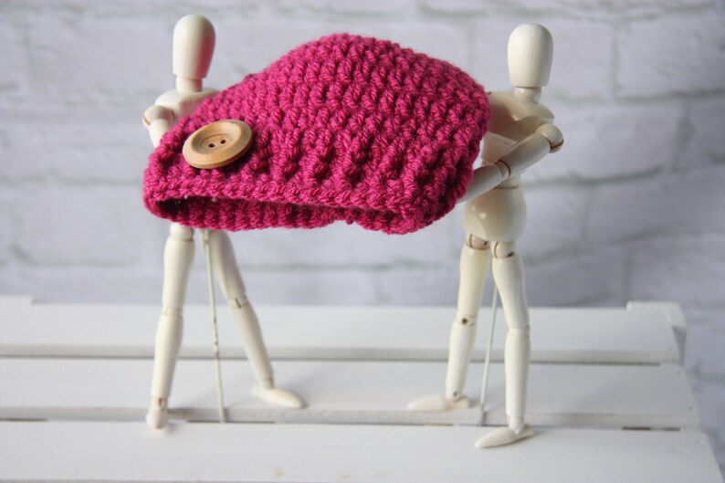 shower or christening gift for a newborn girl, beanie hat Crochet baby hat