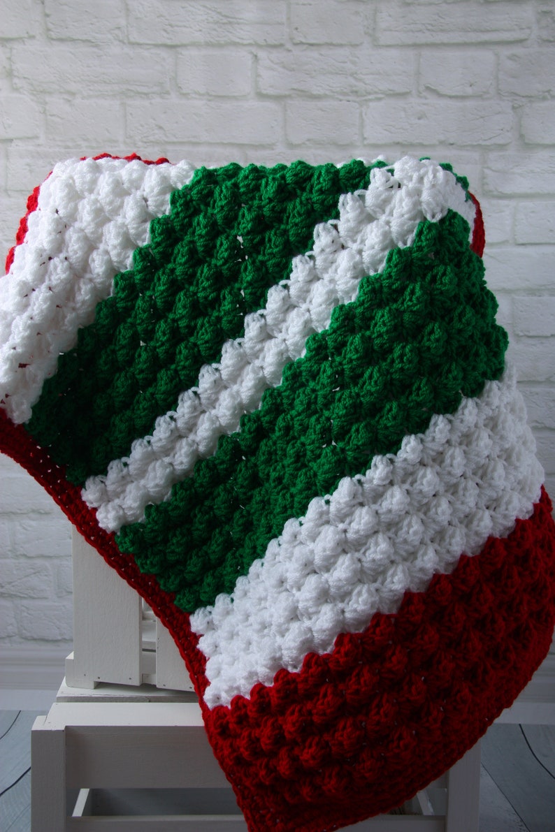 Crochet blanket shower Christmas baby gift,handmade for Christening newborn granddaughter