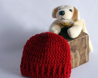 Red Christmas Baby Hat - Perfect Gift for a New Baby Boy