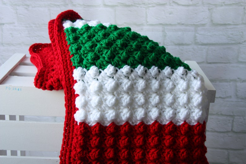 Crochet blanket shower Christmas baby gift,handmade for Christening newborn granddaughter