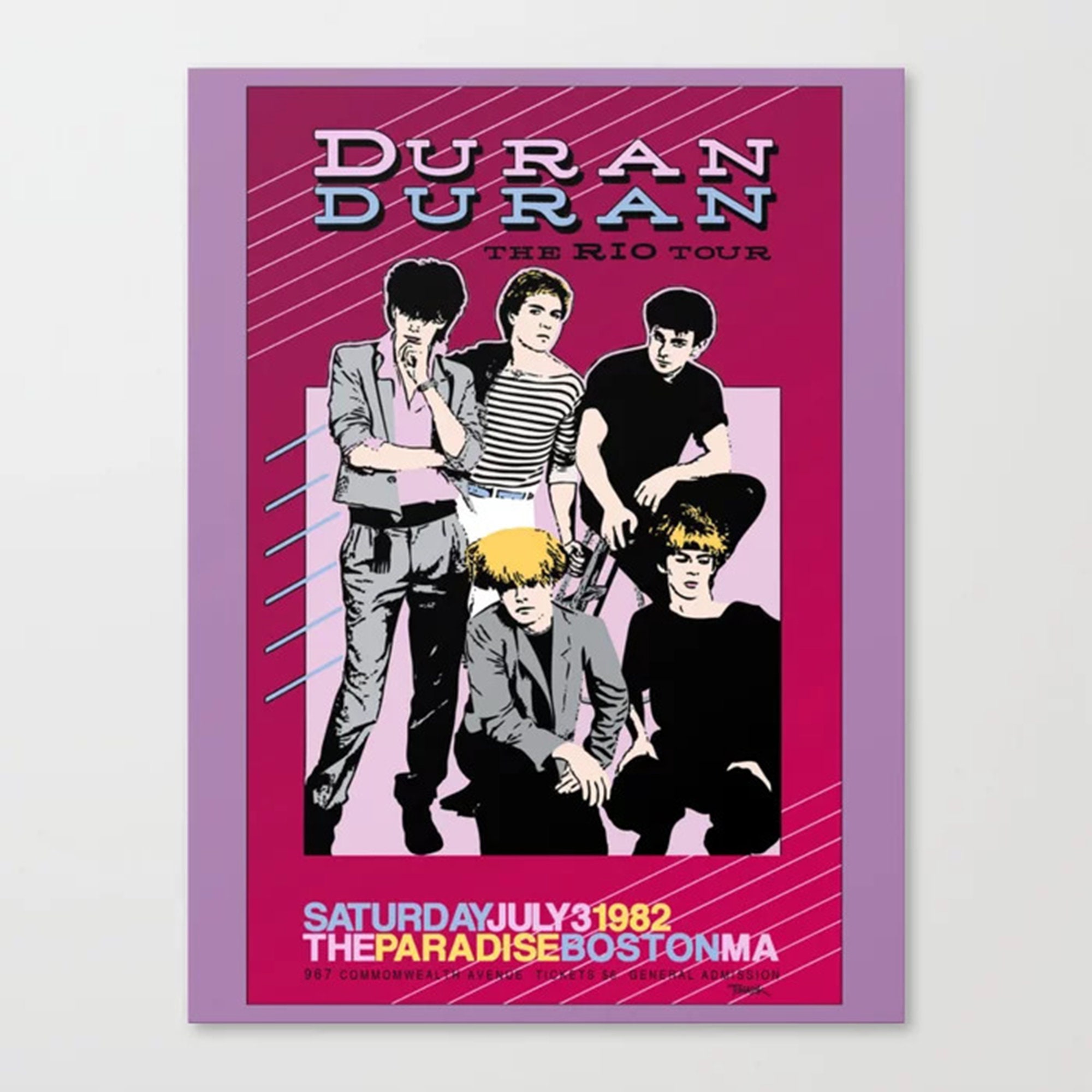 Discover Duran Duran 1982 Tour Poster