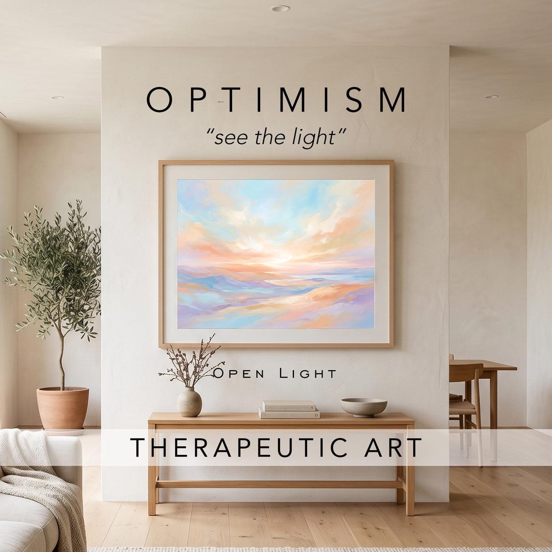 Optimism Wall Art Printable | Light Minimal Landscape | Positivity ...