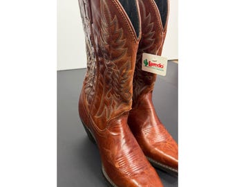 Laredo 51059 Women's 8.5M Bronw Leather Snip Toe Western Boots NWT Festival