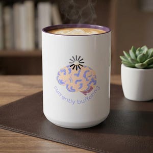 Currently Buffering brain illustration Mug | Accent Coffee Mug 11oz