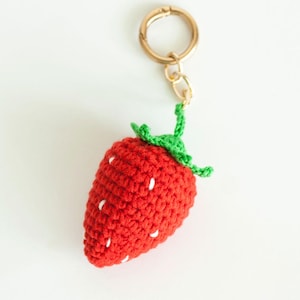 Fruit Crochet Bag Charm - Strawberry