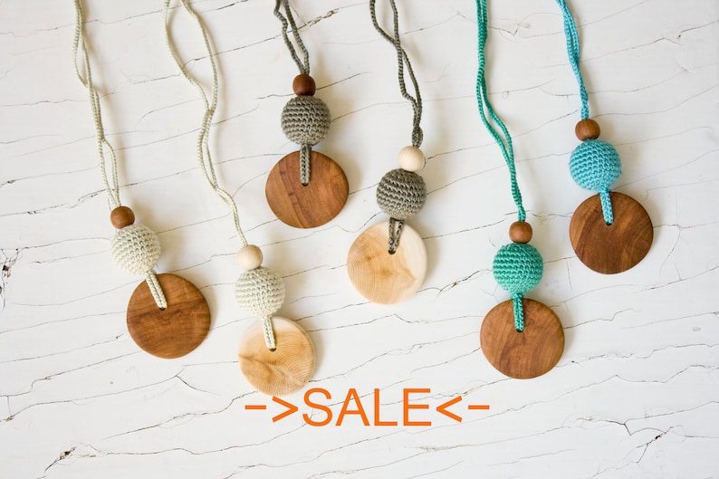 SALE Pure Silk & Wood Teething Necklace Nursing Necklace image 0