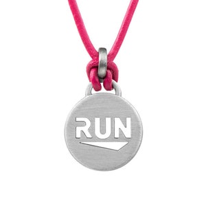 RUN Running Necklace - Black or Pink, ATHLETE INSPIRED, Running Jewelry, Run Bracelet, Gifts for Runner, Running Motivation, Running Inspire