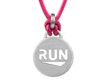 RUN Running Necklace - Black or Pink, ATHLETE INSPIRED, Running Jewelry, Run Bracelet, Gifts for Runner, Running Motivation, Running Inspire