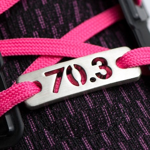 70.3 - 1/2 Iron, or 140.6 Iron Triathlon Shoe Tag Charm, Inspirational Tri Shoe Charm, Triathlon Gifts, Triathlon Jewelry
