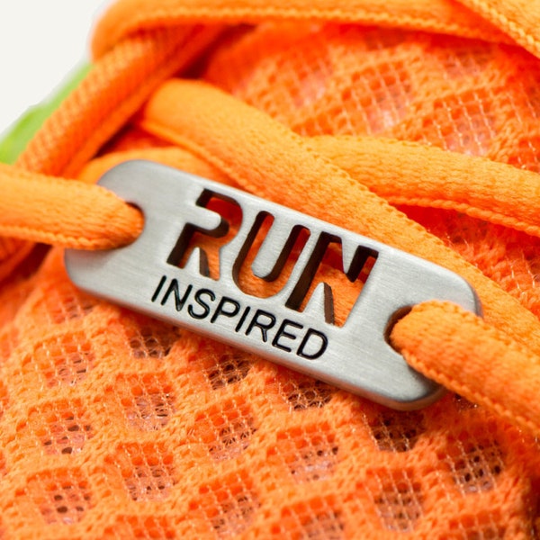 RUN Inspired Running Shoe Tag, ATHLETE INSPIRED, Running Inspiration, Run Shoe Charm, Gifts for Runners, Runner Gifts, Running Jewelry, run