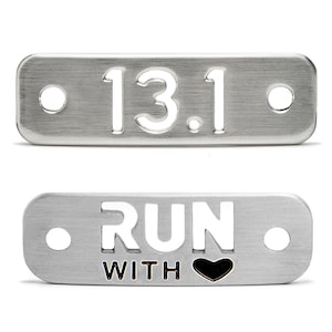 RUN with Heart & 13.1 Shoe Tag Bundle, ATHLETE INSPIRED, Shoe Charm, Run Gift,Inspirational, Run Tag, Running Motivation, Run charm, runner