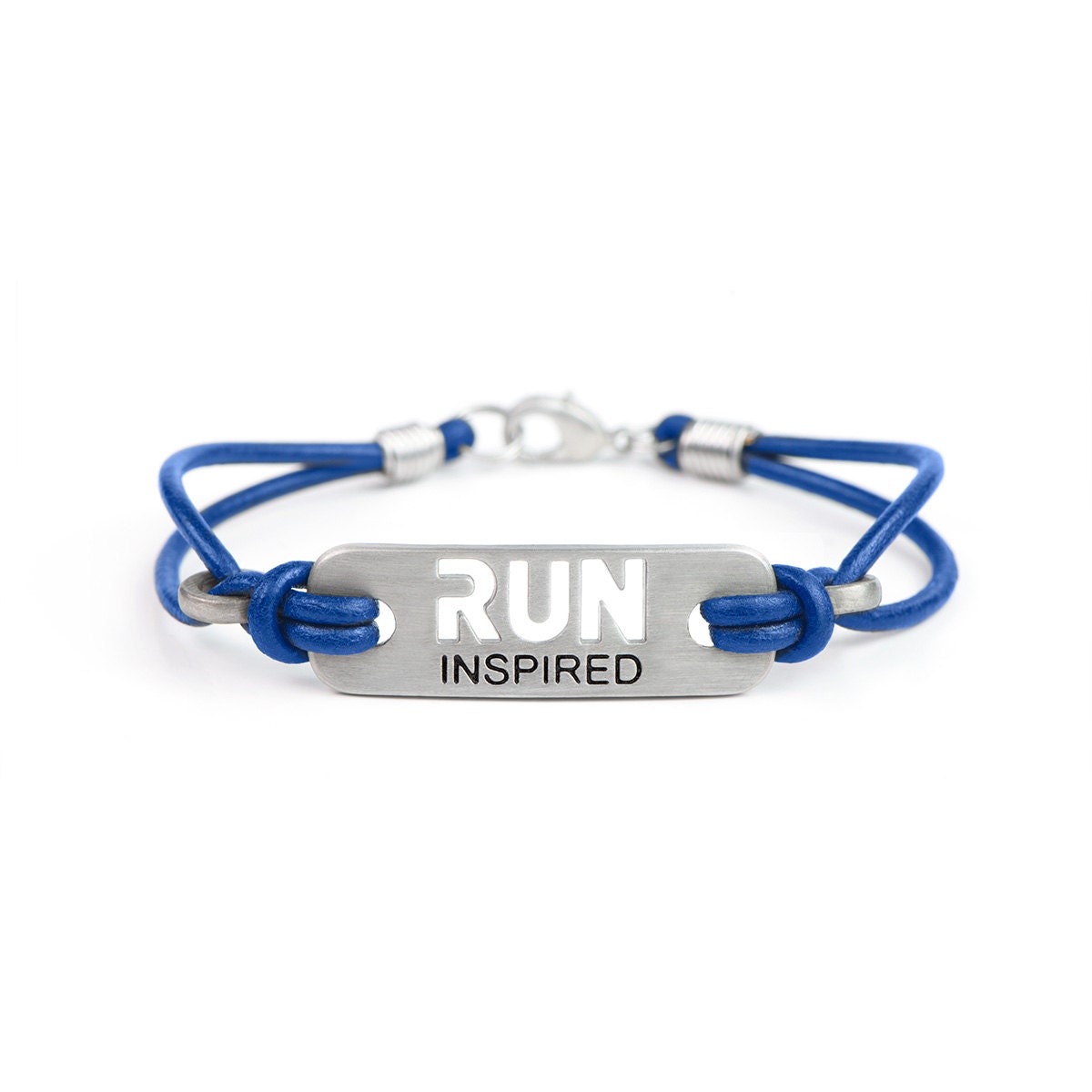 Run Boston and Unicorn Inspired - Blue/Yellow Jersey Wrap Bracelet Unicorn Inspired