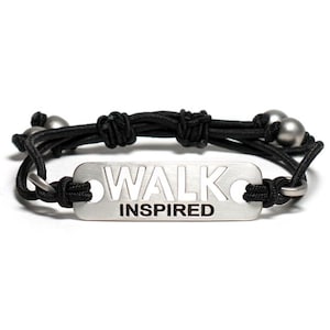 WALK Inspired - Walking stretch adjustable Bracelet, Inspirational Walk Jewelry, Gift for Walker, Walking Motivation, Walk Avon 39
