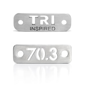 Half Iron 70.3 & TRI Inspired Shoe Tag Bundle ATHLETE INSPIRED Triathlon Shoe Set, Triathlete Motivation, Tri Partner Gift, Swim bike run
