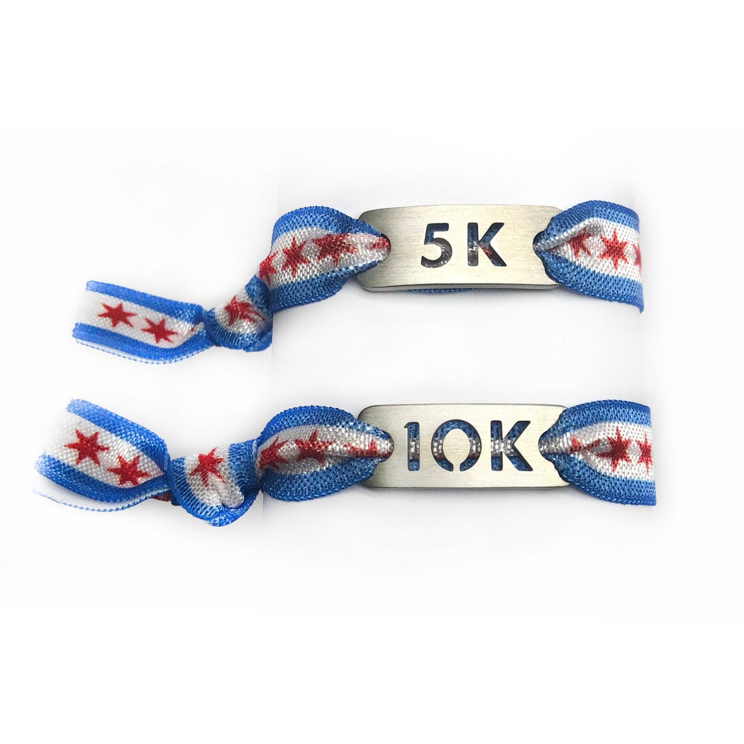 chicago-5k-chicago-10k-run-chicago-tie-stretchy-running-bracelet