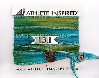 Pulsera de seda para correr media maratón 13.1: joyería para correr, motivación para correr, regalos para compañeros de carrera, pulsera para correr, regalo para corredores, inspiración
