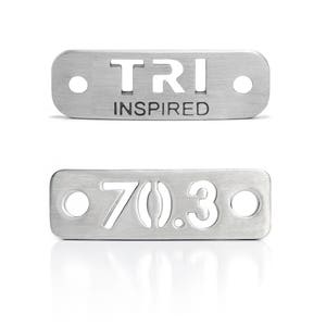 Half Iron 70.3 & TRI Inspired Shoe Tag Bundle Inspirational Triathlon Shoe Set, Triathlete Motivation, Tri Partner Gift, Swim bike run