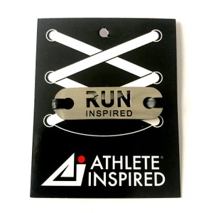 RUN Inspired Running Shoe Tag, ATHLETE INSPIRED, Running Inspiration, Run Shoe Charm, Gifts for Runners, Runner Gifts, Running Jewelry, run image 6