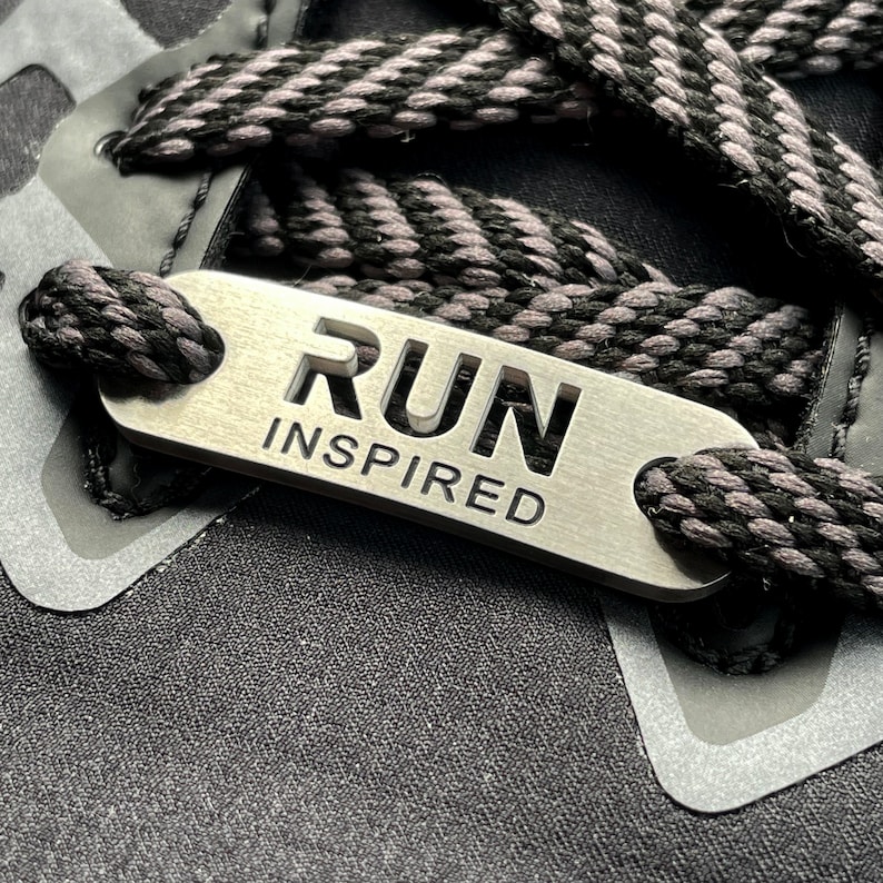 RUN Inspired Running Shoe Tag, ATHLETE INSPIRED, Running Inspiration, Run Shoe Charm, Gifts for Runners, Runner Gifts, Running Jewelry, run image 3