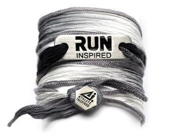 Pulsera de seda para correr, inspirada en atletas, pulsera para correr, joyería para correr, motivación para correr, regalos para correr, correr