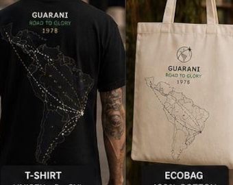 Brasileirão Poster Guarani 1978 – Road to Glory Map – Football Journey Wall Art – Soccer Gift – Digital Download