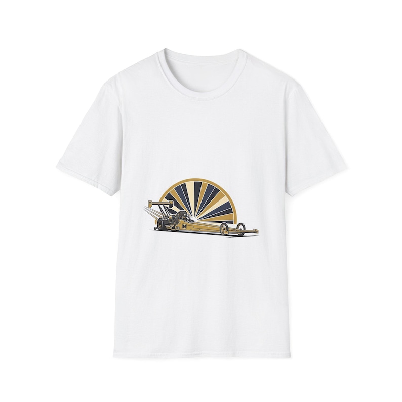 Art Deco Top Fuel Dragster Shirt | Vintage NHRA Motorsport Tee image 1