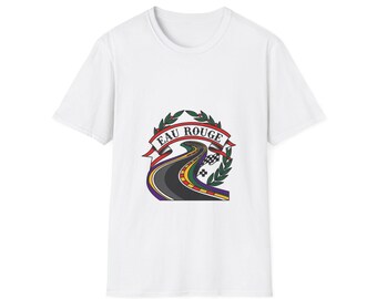 Eau Rouge Raidillon Tattoo Style Tee | Iconic Motorsport Circuit Art Shirt